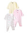 Lot de 3 pijamas para bebé niña blanco LOT