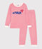 Pijama de terciopelo a rayas para niño/niña rojo MARSHMALLOW/blanco CORRIDA
