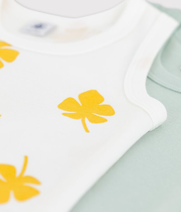 Juego de 2 camisetas de tirantes con grandes palmeras de algod&oacute;n de ni&ntilde;o multicolor