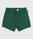 Shorts lisos de sarga de algodón para bebé