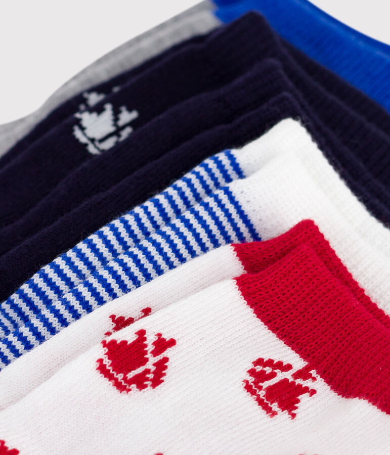 5 pares de calcetines con estampado de barcos para beb&eacute; multicolor