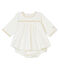 Vestido y bloomer para bebé niña blanco MARSHMALLOW