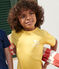 Camiseta infantil de manga corta de algodón con estampado amarillo ORGE