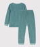 Pijama de terciopelo estrella para niño/niña azul BRUT/blanco MARSHMALLOW