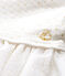 Vestido bimaterial de manga larga para bebé niña blanco MARSHMALLOW/amarillo OR