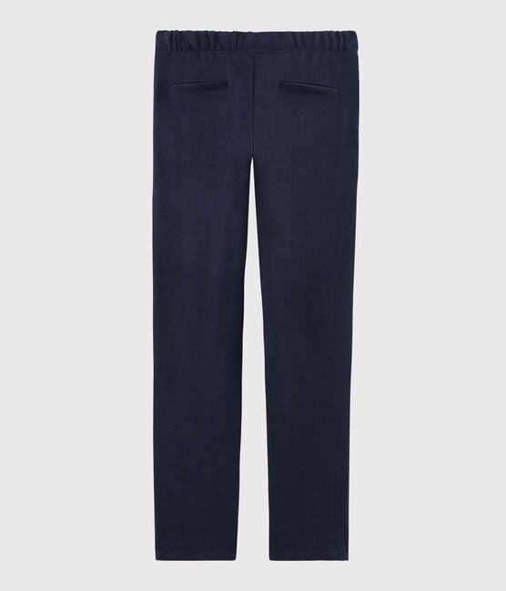 Pantalón de punto de mujer azul SMOKING