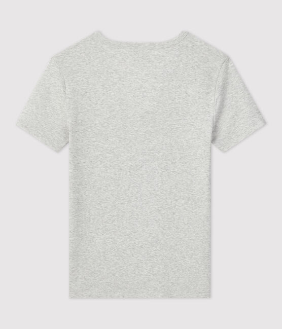 Camiseta ICONICA de algodón con cuello de pico para mujer gris BELUGA CHINE