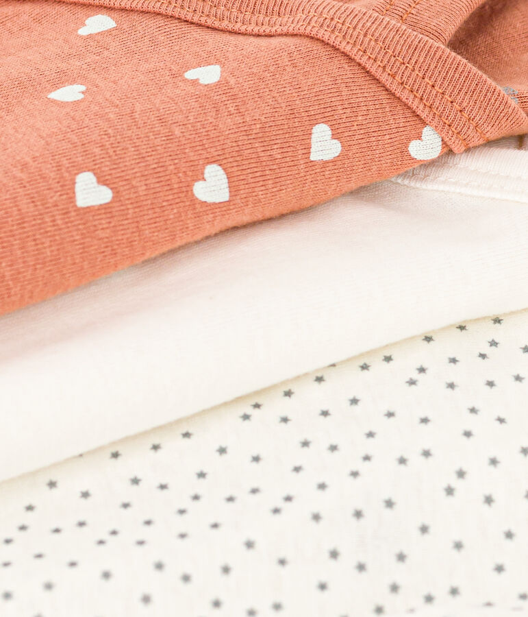 Lote de 3 bodis cruzados de manga larga de algod&oacute;n variante 2