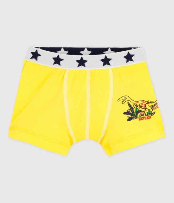 Bóxer de algodón de niño amarillo EBLOUIS