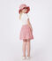 Falda infantil de algodón con flores rosa CHARME/blanco MARSHMALLOW