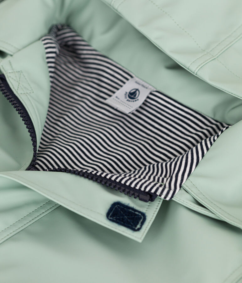 Impermeable emblem&aacute;tico reciclado para ni&ntilde;a/ni&ntilde;o verde