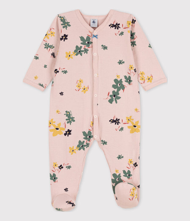 Pelele de t&uacute;bico con flor para beb&eacute; rosa/multicolor