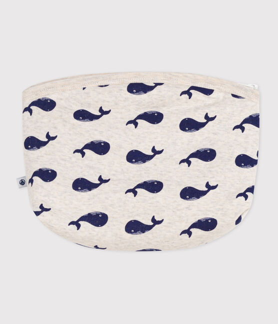 Bolsa de algodón con ballena para bebé beige MONTELIMAR/azul MEDIEVAL