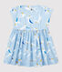 Vestido de manga corta de popelina de bebé niña