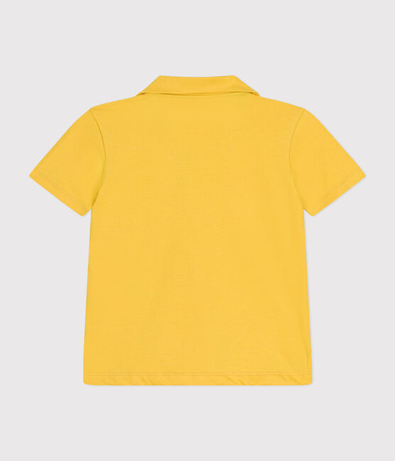 Polo de manga corta de algodón para niño amarillo NECTAR