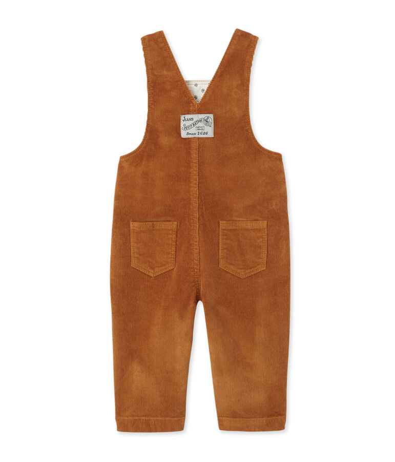 Peto para beb&eacute; ni&ntilde;o en terciopelo stretch marron