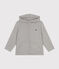Sudadera con cremallera y capucha de punto de niño gris CHATON CHINE