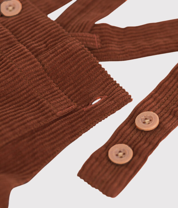 Peto largo de pana para beb&eacute; marron