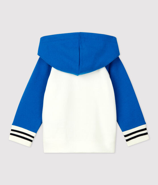 Sudadera de muletón de bebé. azul RUISSEAU/blanco MARSHMALLOW