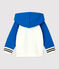 Sudadera de muletón de bebé. azul RUISSEAU/blanco MARSHMALLOW