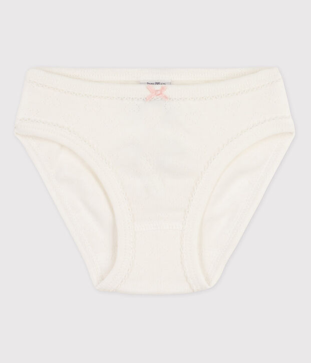 Braguita de algod&oacute;n de ni&ntilde;a blanco