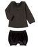 Conjunto 2 piezas para bebé niña negro NOIR/blanco MULTICO