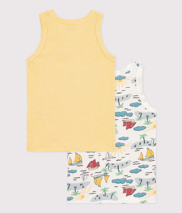 Juego de 2 camisetas de tirantes de algod&oacute;n de explorador para ni&ntilde;o multicolor