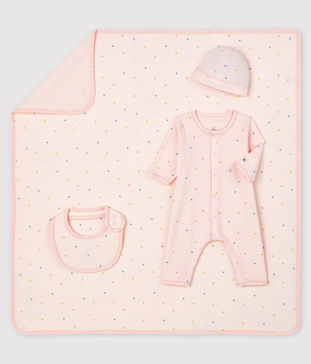 Estuche de regalo de nacimiento de tejido acanalado para beb&eacute; ni&ntilde;a multicolor
