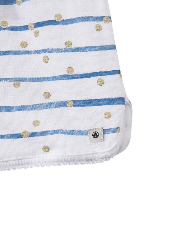 Pijama corto blanco/azul/amarillo