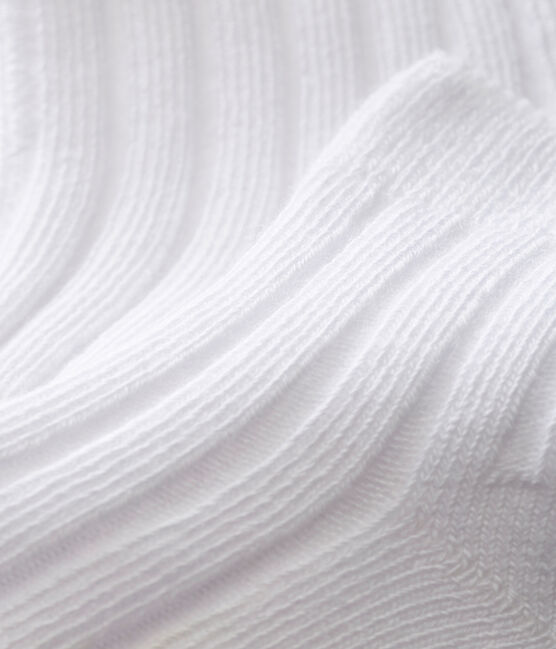 Calcetines de punto para bebé unisex blanco ECUME