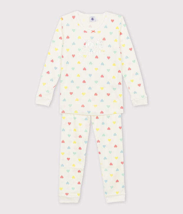 Pijama de corte muy ajustado para ni&ntilde;a blanco/multicolor