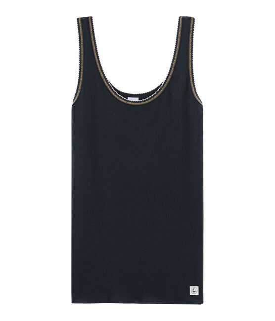 Camiseta de tirantes para mujer de punto 2x2 azul SMOKING