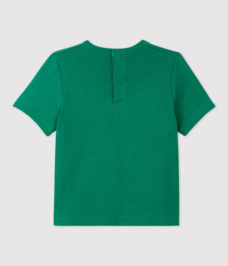 Camiseta de manga corta con motivo de algod&oacute;n de beb&eacute; verde GAZON