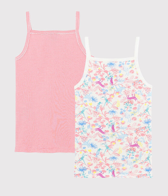 Lote de 2 camisetas de tirantes de jungla de niña variante 1