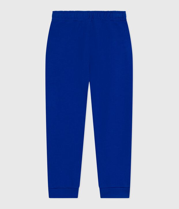 Pantal&oacute;n infantil de jogging liso de algod&oacute;n azul