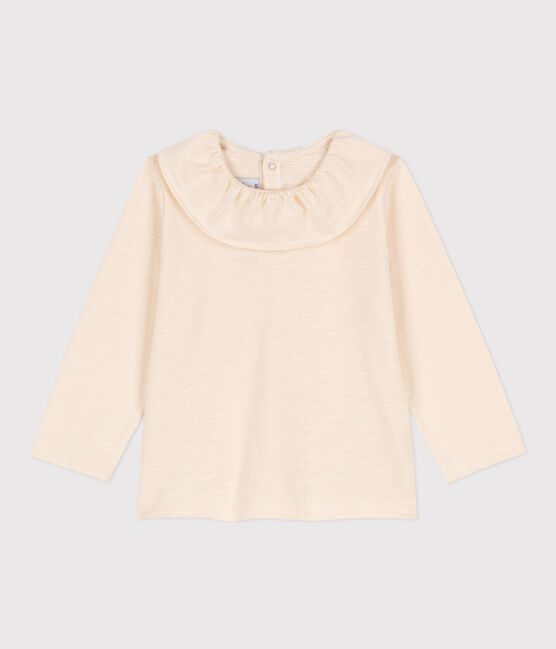 Blusa de punto flameado de manga larga para bebé crudo AVALANCHE