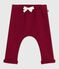 Pantalón liso de algodón suave y cálido para bebé AMARANTE