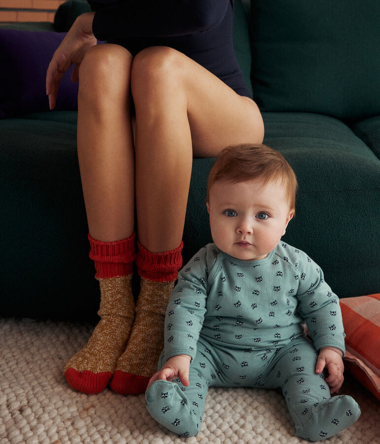 Pijama de felpa estampado para beb&eacute; PAUL/ MULTICO