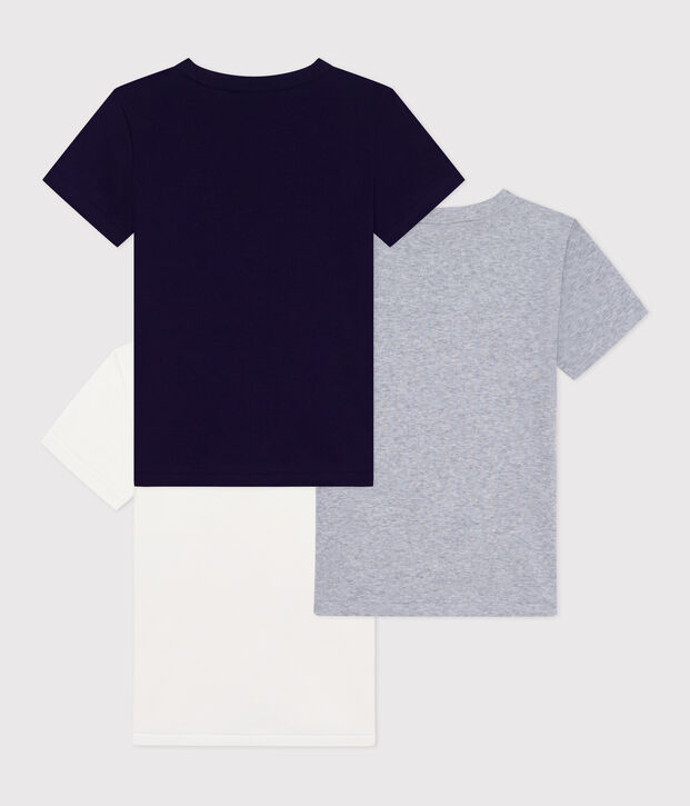 Juego de camisetas infantiles lisas de algod&oacute;n de manga corta multicolor