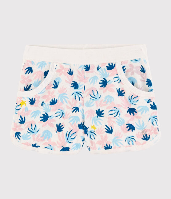 Pantalón corto de esponja de niña blanco MARSHMALLOW/blanco MULTICO