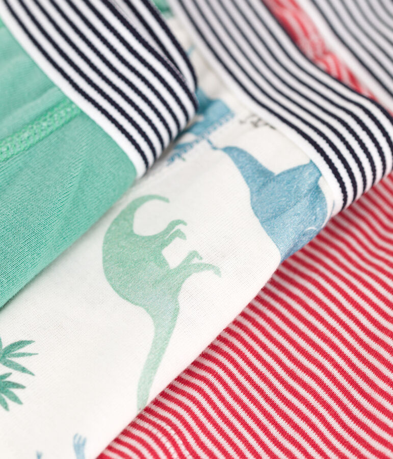 Juego de 3 b&oacute;xeres infantiles de algod&oacute;n con estampado de dinosaurios multicolor