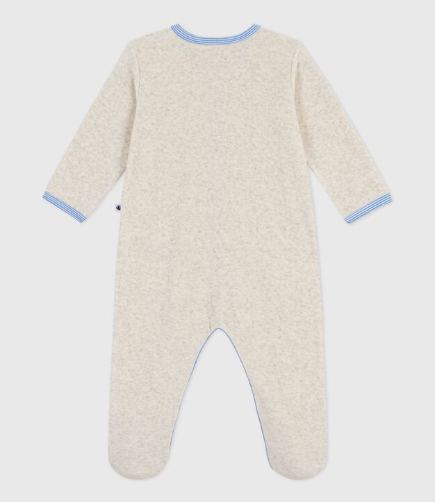 Pijama de terciopelo liso para beb&eacute; MONTELIMAR CHINE