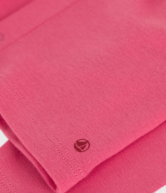 Cárdigan de algodón liso para bebé rosa PEONIA