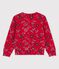 Sudadera de muletón de niña rojo TERKUIT/blanco MULTICO