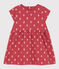 Vestido estampado de manga corta de algodón para bebé rosa PAPI/beige AVALANCHE
