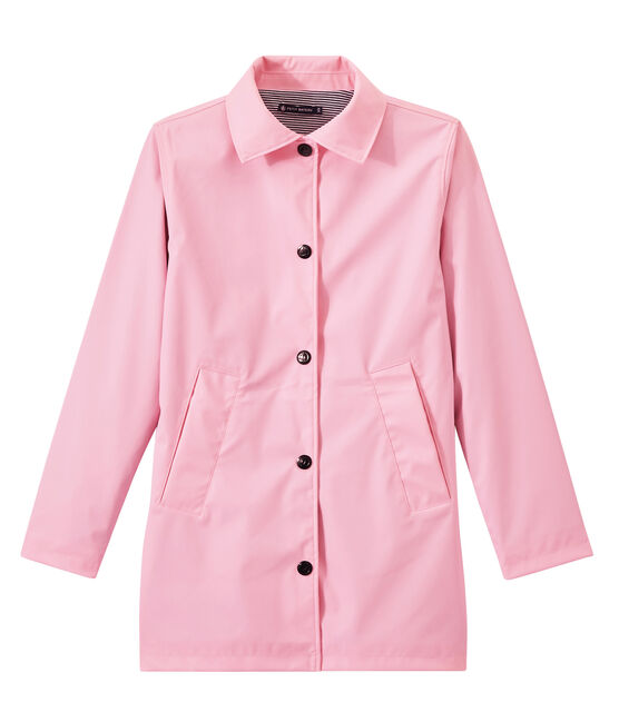 Chubasquero con forma de abrigo para mujer rosa BABYLONE