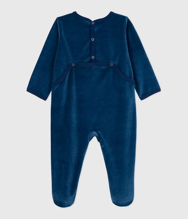 Dors-bien en bouclette velours azul