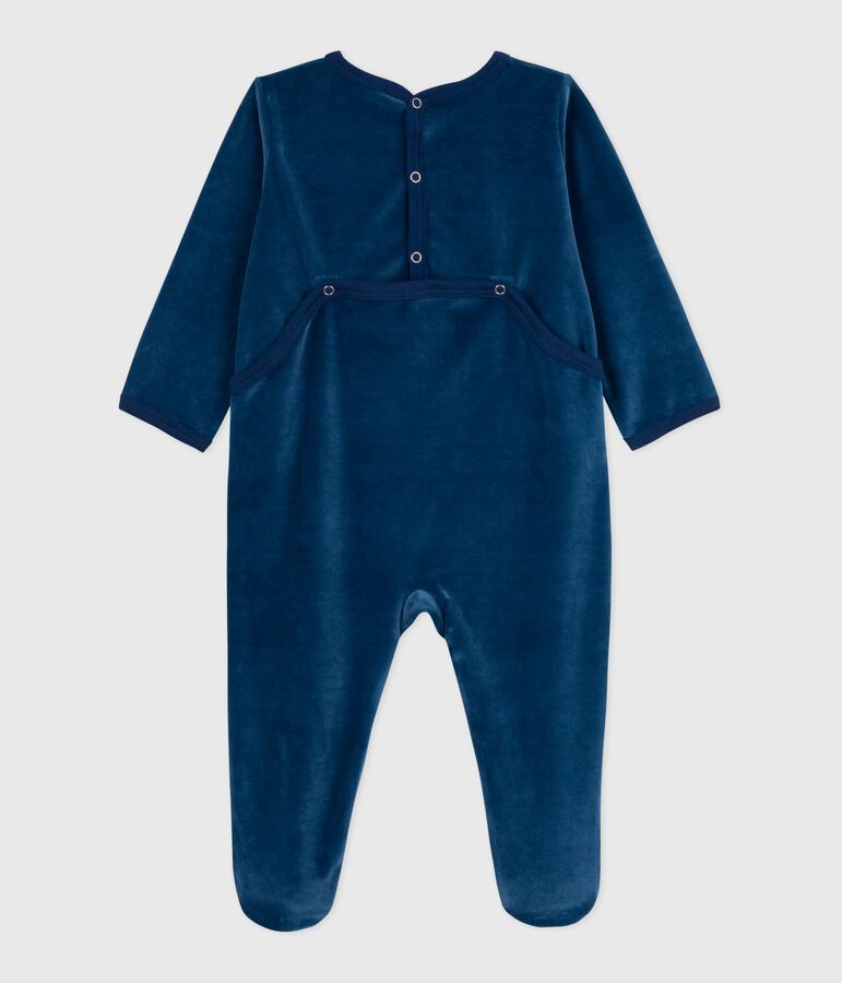 Dors-bien en bouclette velours azul