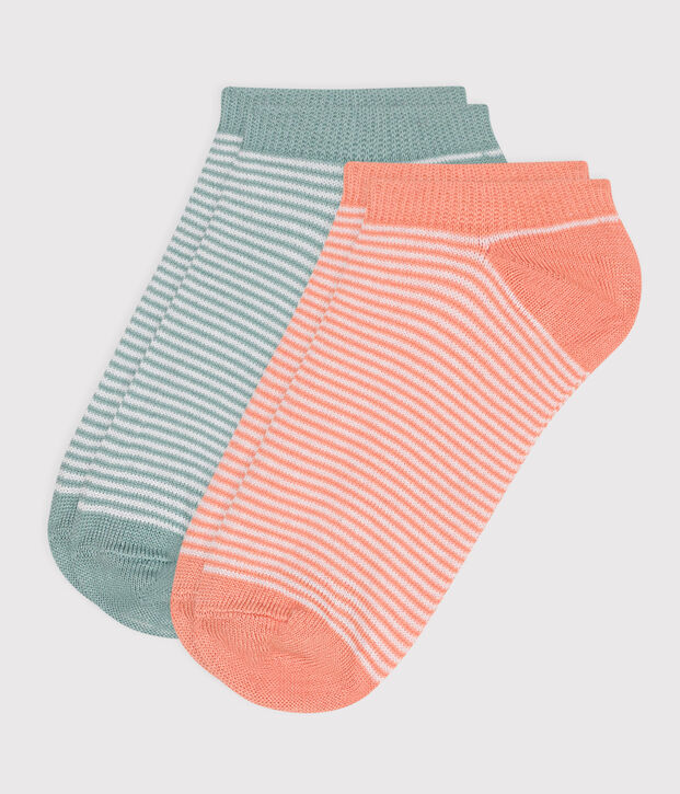2 pares de calcetines infantiles de algod&oacute;n milrayas multicolor