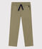 Pantalón de corte normal de sarga de algodón de niño verde MARECAGE